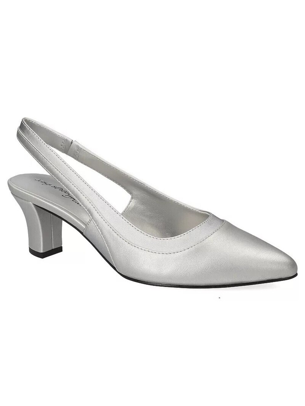 Easy Street Women's Shoes Dessa Slingback Pumps Silver 8W